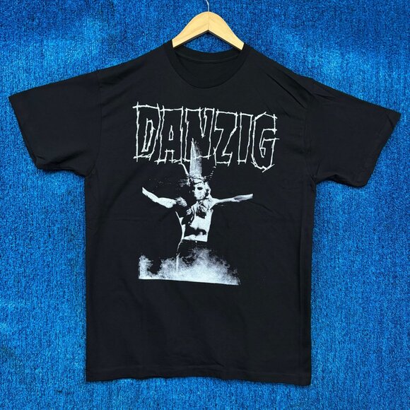 Danzig Video Concert VHS Cover Art Heavy Metal Band Tee L - Picture 1 of 4